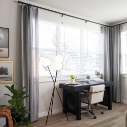 spacious room with natural lighting