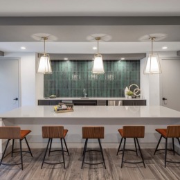resident kitchen with ample seating